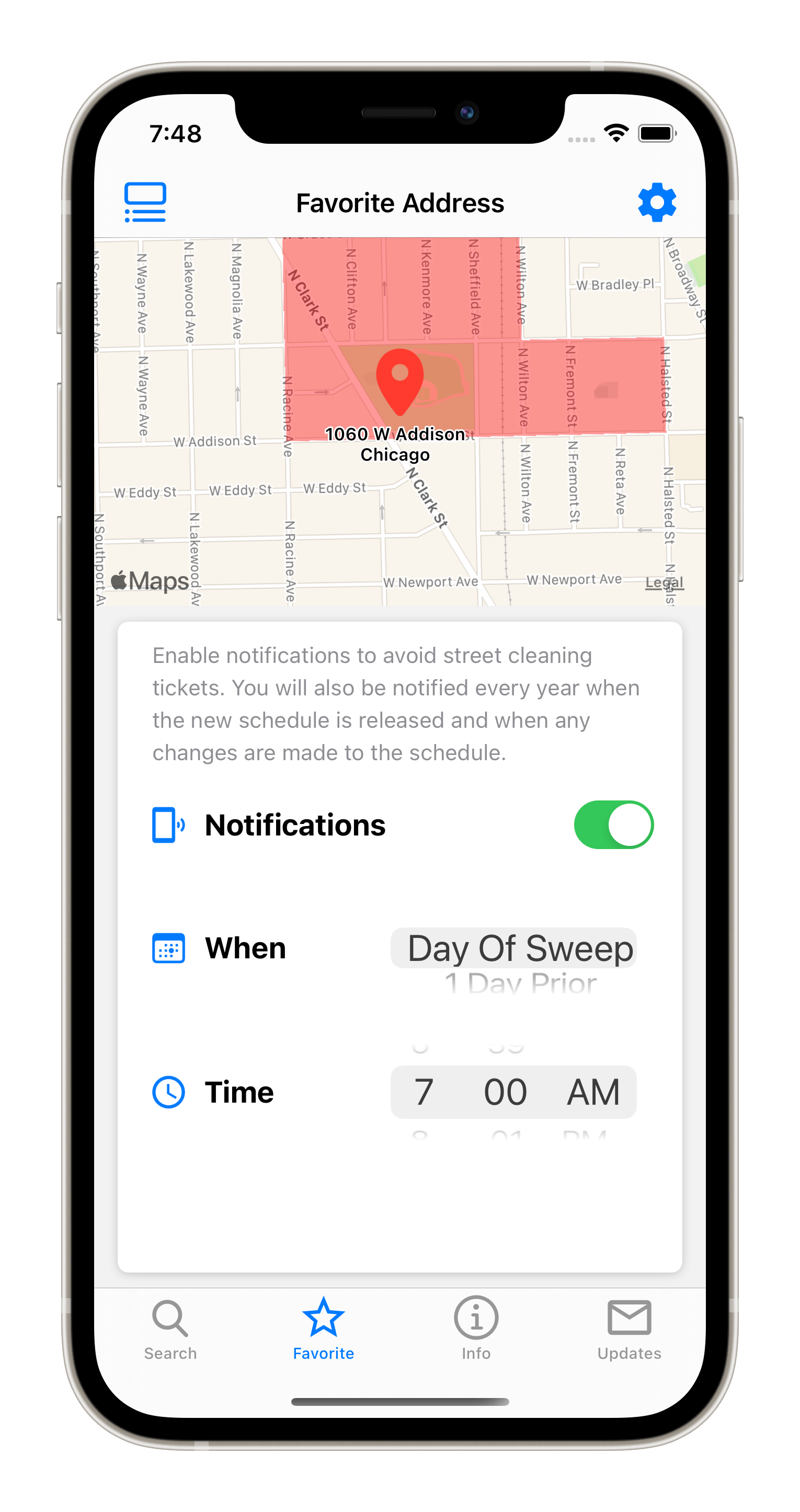 Chicago Sweep Tracker App